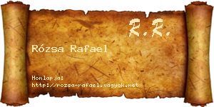 Rózsa Rafael névjegykártya
